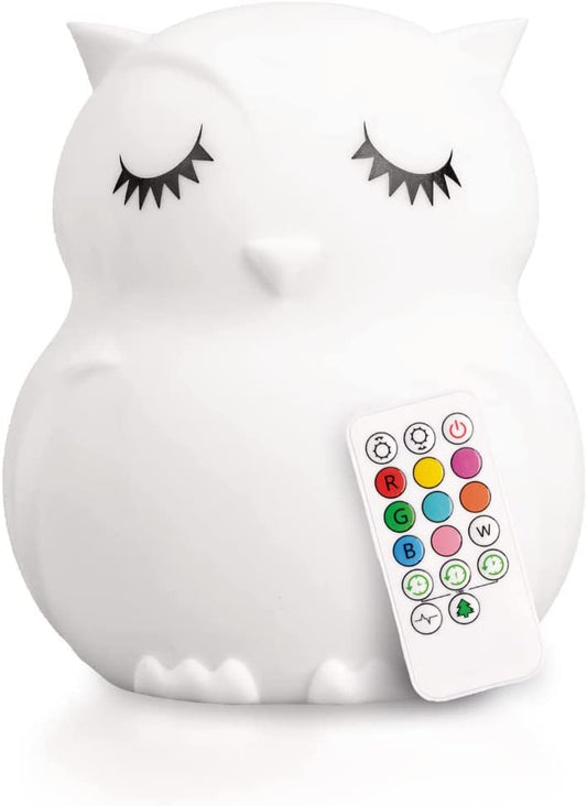 Owl, Kids Night Light, Silicone Nursery Light for Baby and Toddler